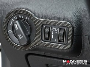 Maserati Ghibli Interior Trim - Carbon Fiber - Headlight Switch Trim Cover - Feroce Carbon Maserati Ghibli Interior Trim - Carbon Fiber - Headlight Switch Trim Cover - Feroce Carbon